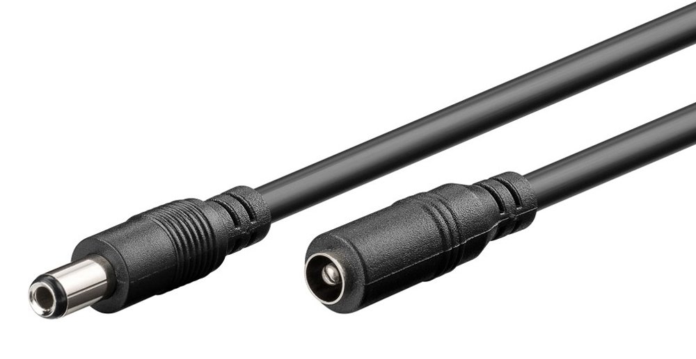 GOOBAY καλώδιο προέκτασης τροφοδοσίας 71401, 5.5x2.5mm, 3m, μαύρο