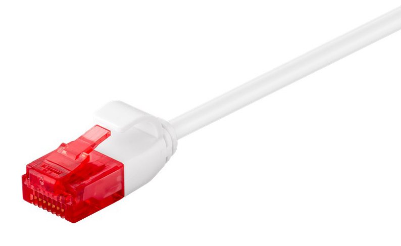 GOOBAY καλώδιο δικτύου 71550, CAT 6 U/UTP, slim, copper, 250MHz, 0.25m, λευκό