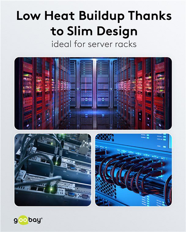 GOOBAY καλώδιο δικτύου 74233, CAT 6A U/UTP, ultra slim, copper, 500MHz, 1m, μαύρο - Image 6