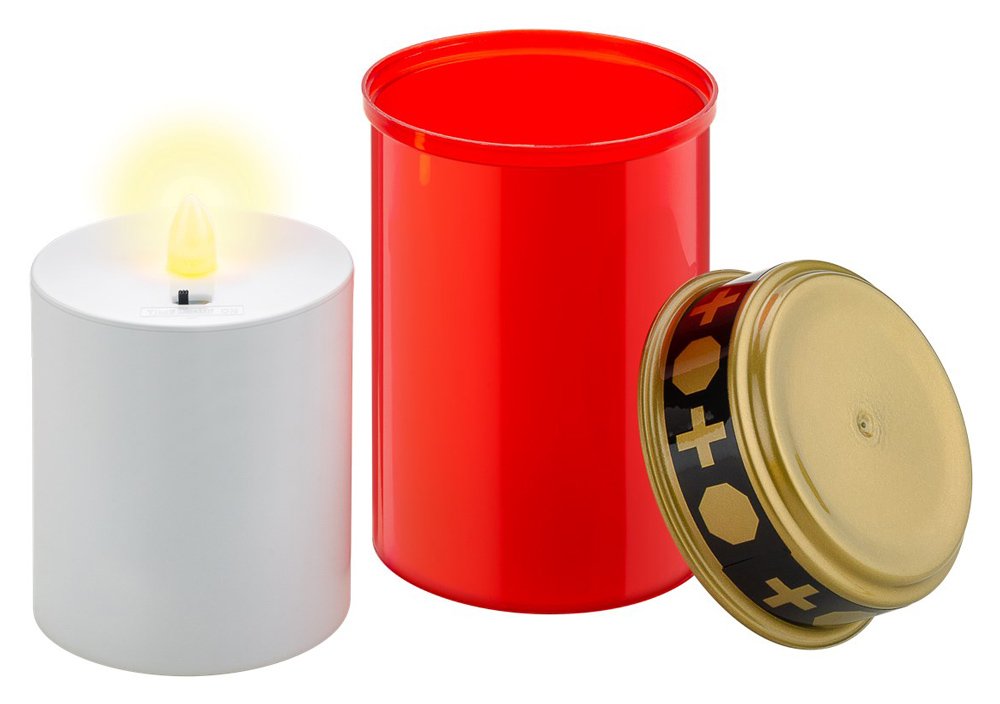 GOOBAY LED φωτιστικό κερί αφιέρωσης 74366, 2400K, IP44, κόκκινο - Image 3