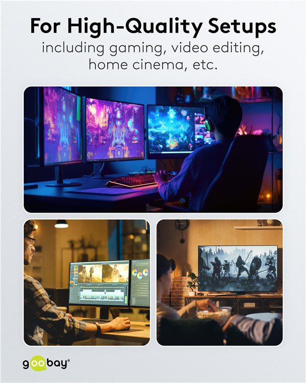 GOOBAY καλώδιο USB-C 74376, USB4, 240W, 80Gbps, 16K/60Hz, 1.2m, μαύρο - Image 8