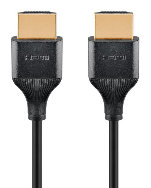 GOOBAY καλώδιο HDMI 75292 με Ethernet, slim, 4K/60Hz, 18 Gbps, 0.5m, μαύρο - Image 2