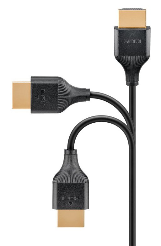 GOOBAY καλώδιο HDMI 75293 με Ethernet, slim, 4K/60Hz, 18 Gbps, 1m, μαύρο - Image 4