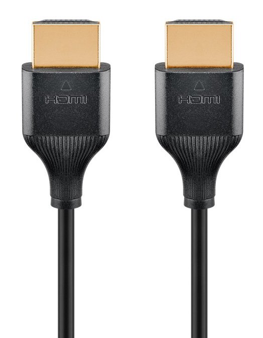 GOOBAY καλώδιο HDMI 75297 με Ethernet, slim, 8K/60Hz, 48 Gbps, 0.5m, μαύρο - Image 2