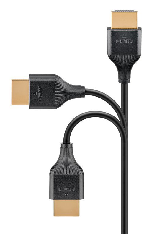 GOOBAY καλώδιο HDMI 75297 με Ethernet, slim, 8K/60Hz, 48 Gbps, 0.5m, μαύρο - Image 4