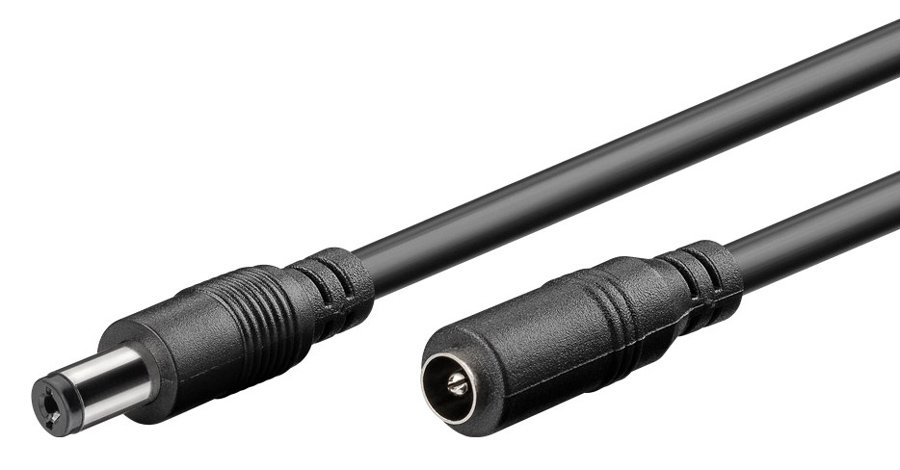 GOOBAY καλώδιο προέκτασης τροφοδοσίας 76635, 5.5x2.1mm, 1.5m, μαύρο