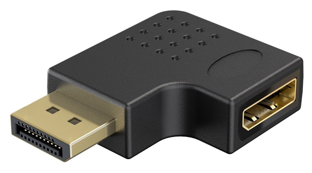 GOOBAY αντάπτορας DisplayPort 77132, 8K/144Hz, γωνιακός, μαύρος