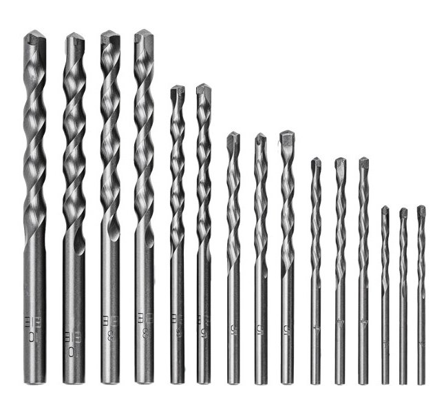GOOBAY σετ τρυπάνια 77849 για τοίχο, χάλυβας άνθρακα/YG8, 3–10mm, κυλινδρικό, 15τμχ - Image 8