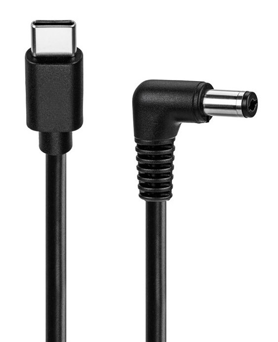 GOOBAY καλώδιο τροφοδοσίας USB-C σε DC 78970, 5.5x2.5mm, 1.5m, μαύρο