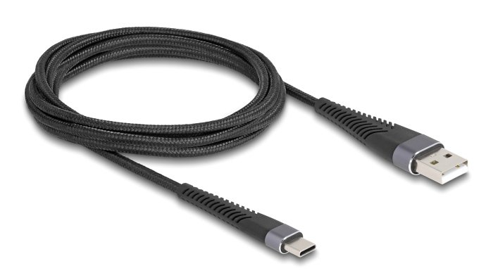 DELOCK καλώδιο USB σε USB-C 81122, 60W, 480Mbps, 2m, μαύρο - Image 2