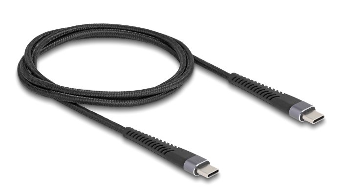 DELOCK καλώδιο USB-C 81124, 60W, 480Mbps, 1m, μαύρο - Image 2