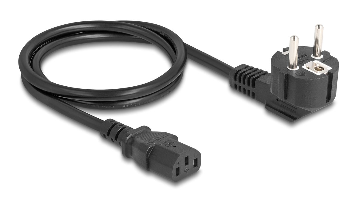 DELOCK καλώδιο τροφοδοσίας 81298, 3x 1.00mm², 1m, μαύρο - Image 2
