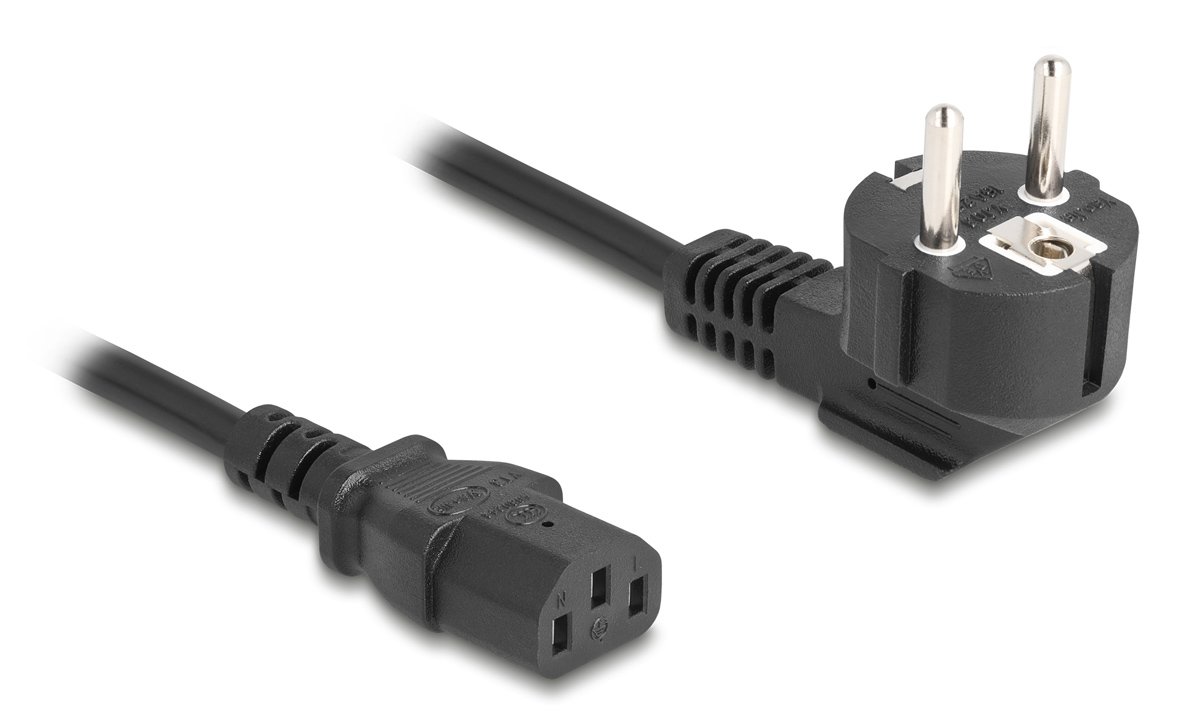 DELOCK καλώδιο τροφοδοσίας 81298, 3x 1.00mm², 1m, μαύρο