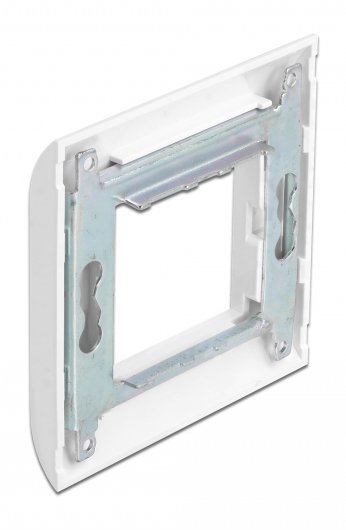 DELOCK module βάση πρίζας με frame Easy 45 81300, 80x80mm, λευκό - Image 2