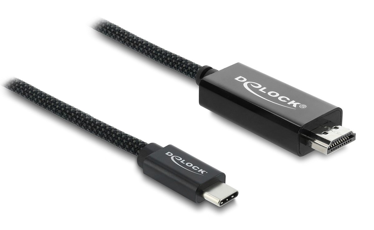 DELOCK καλώδιο USB-C σε HDMI 81704, 4K/60Hz, 2m, μαύρο