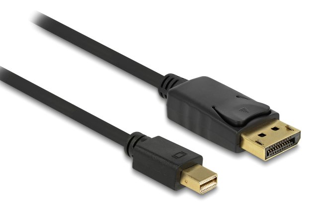 DELOCK καλώδιο mini DisplayPort σε DisplayPort 82698, 4K/60Hz, 21.6 Gbps, 1m, μαύρο