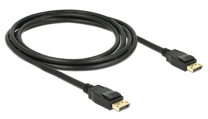 DELOCK καλώδιο DisplayPort 1.2 83806, 4K/60Hz, 21.6 Gbps, 2m, μαύρο - Image 2