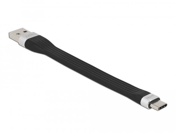 DELOCK καλώδιο USB 3.2 σε USB-C 85771, 3A, 5Gbps, FPC, 13.5cm, μαύρο - Image 2
