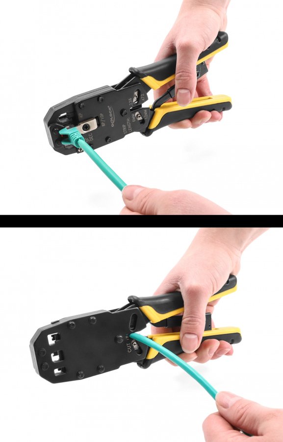 DELOCK πρέσα ακροδεκτών 90523 για καλώδια δικτύου RJ50/RJ45/RJ12/RJ11 - Image 2