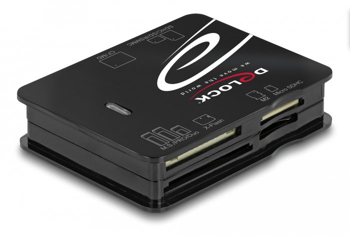 DELOCK card reader 91007 για Micro SD/SD/CF/MS/xD/M2, μαύρο - Image 2