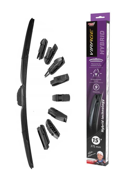 MOJE AUTO υαλοκαθαριστήρας Hybrid 92-H15, 15" (375mm), 9 αντάπτορες