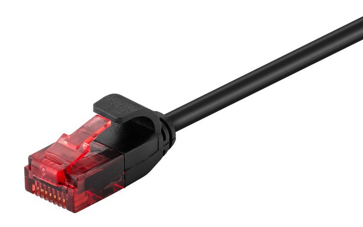 GOOBAY καλώδιο δικτύου 93717, CAT 6 U/UTP, slim, copper, 5m, μαύρο