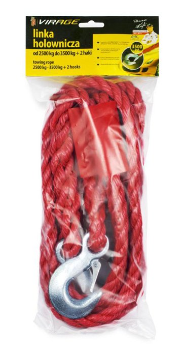 MOJE AUTO ιμάντας ρυμούλκησης αυτοκινήτου 94-034, 3500kg, 4m, κόκκινος - Image 2