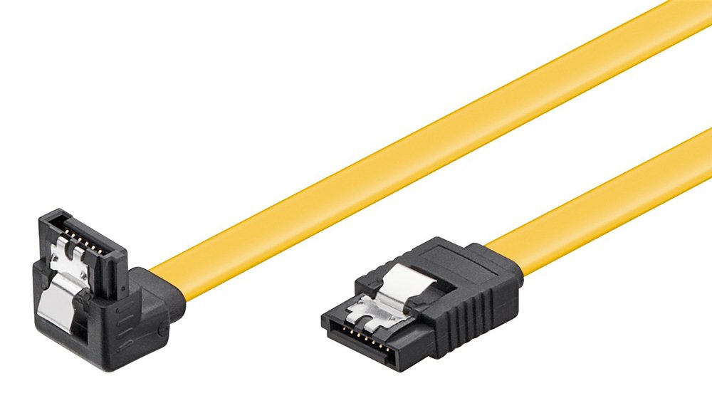 GOOBAY καλώδιο SATA 95018, γωνιακό, 6Gbps, 0.3m, κίτρινο