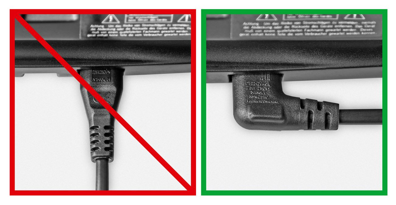 GOOBAY καλώδιο τροφοδοσίας Euro 97355, γωνιακό, 2x0.75 mm², 5m, μαύρο - Image 3