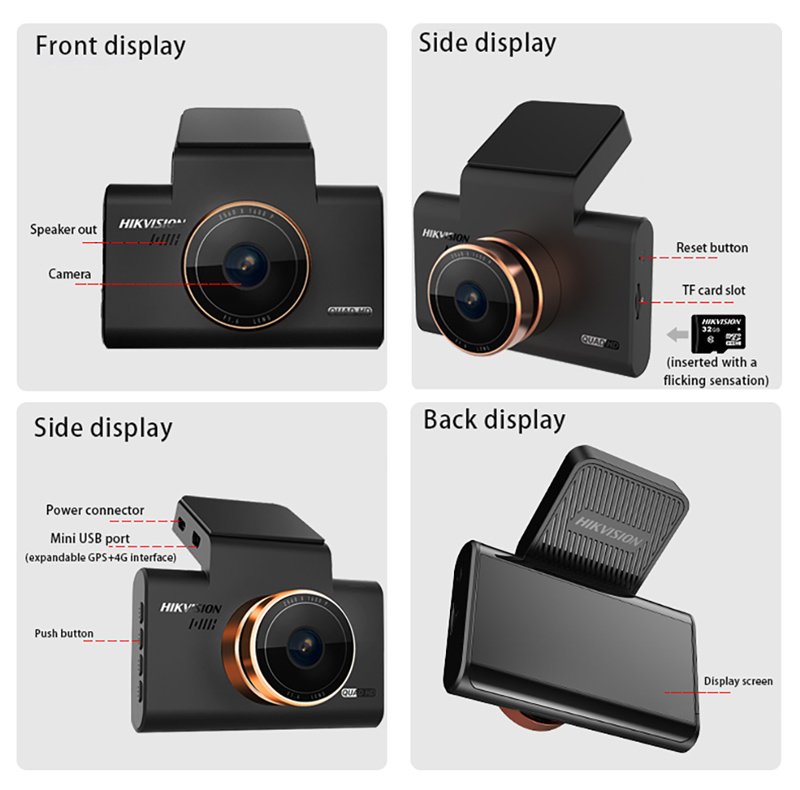 HIKVISION dash κάμερα αυτοκινήτου C6 Pro με 3" οθόνη, GPS, Wi-Fi, 1600p - Image 2