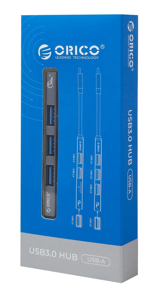 ORICO USB hub AH-A13, 4x θυρών, USB 3.0, 5Gbps, USB σύνδεση, γκρι - Image 4