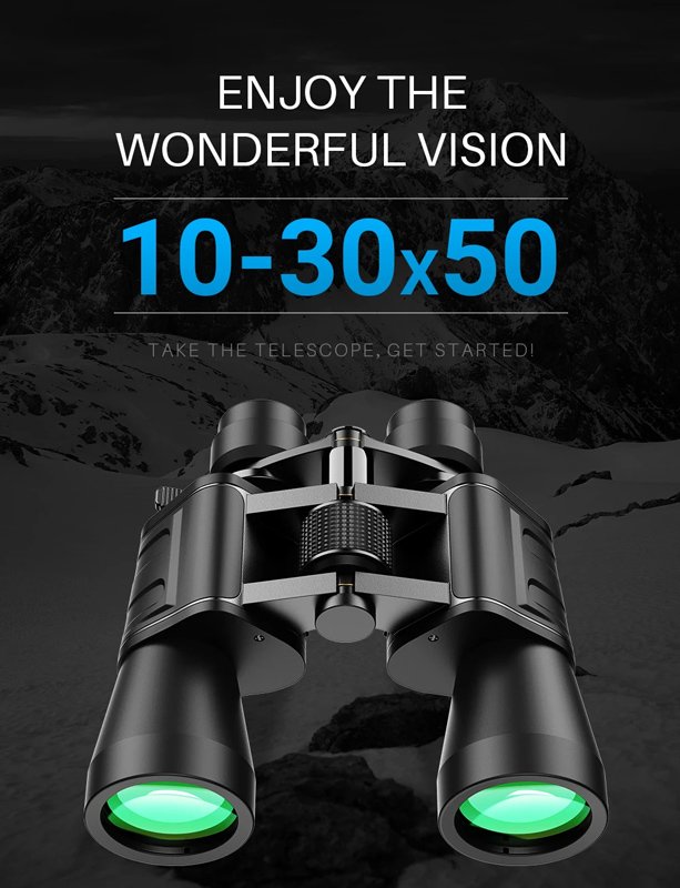 APEXEL κιάλια APS-PB10-30X50, 10x-30x zoom, Φ 50mm, μαύρα - Image 2