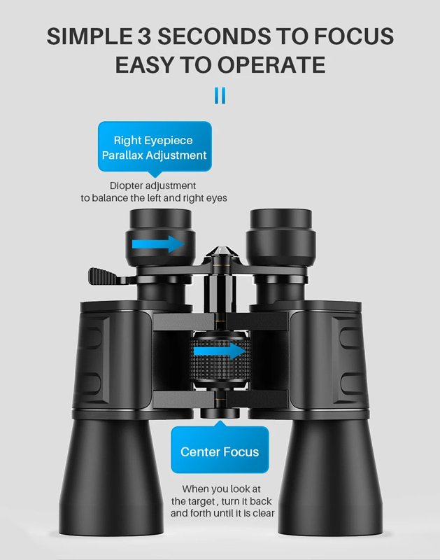 APEXEL κιάλια APS-PB10-30X50, 10x-30x zoom, Φ 50mm, μαύρα - Image 6