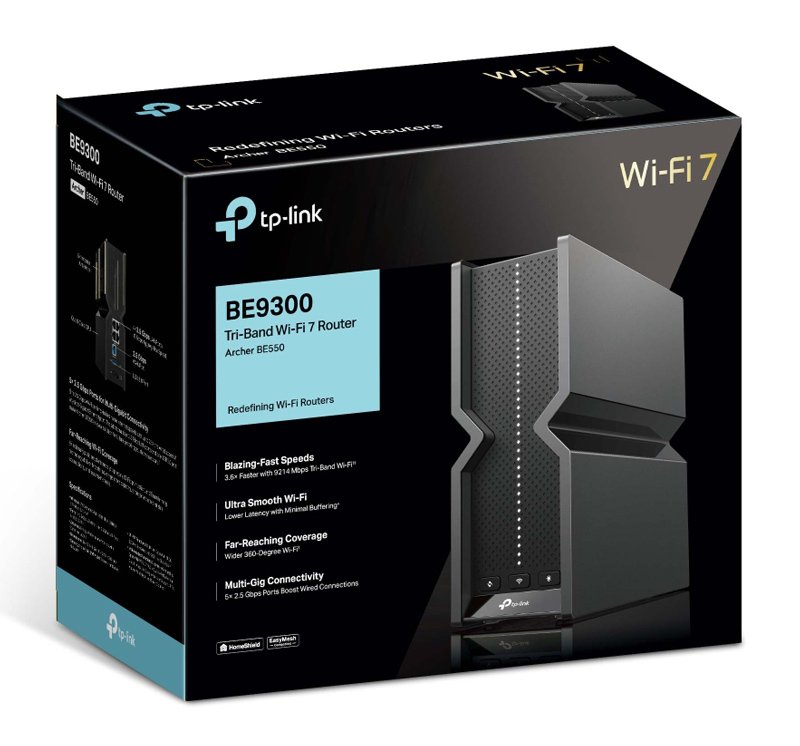 TP-LINK router Archer BE550, WiFi 7, 9214Mbps BE9300, Tri-Band, Ver. 1.0 - Image 8