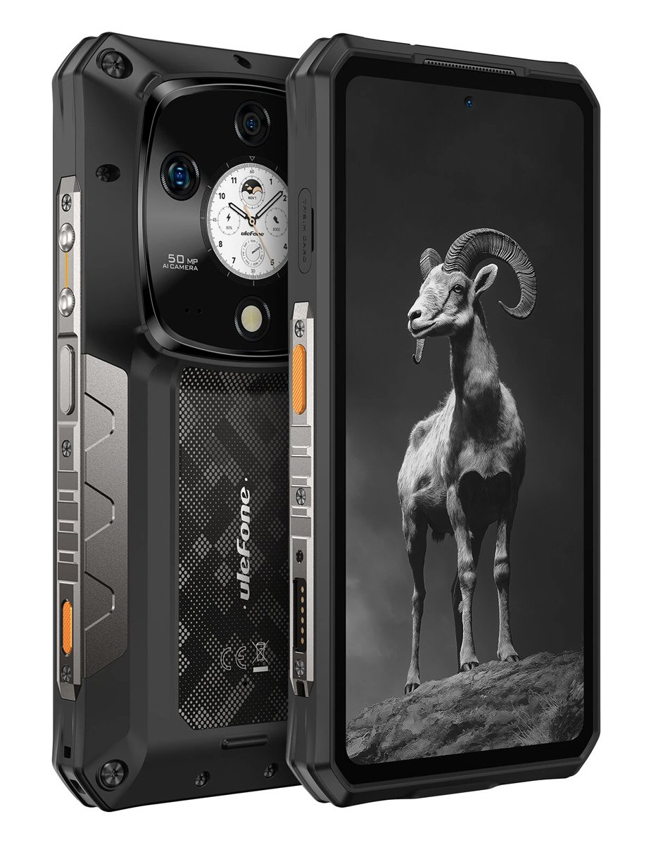 ULEFONE smartphone Armor 28 Pro, 6.67" & 1.04, 16/512GB, 5G, 10600mAh, IP68/IP69K/MIL-STD-810H, μαύρο