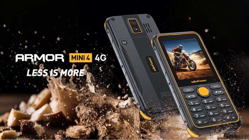 ULEFONE κινητό τηλέφωνο Armor Mini 4, IP68, 2.8", dual SIM, 4G, μαύρο - Image 2