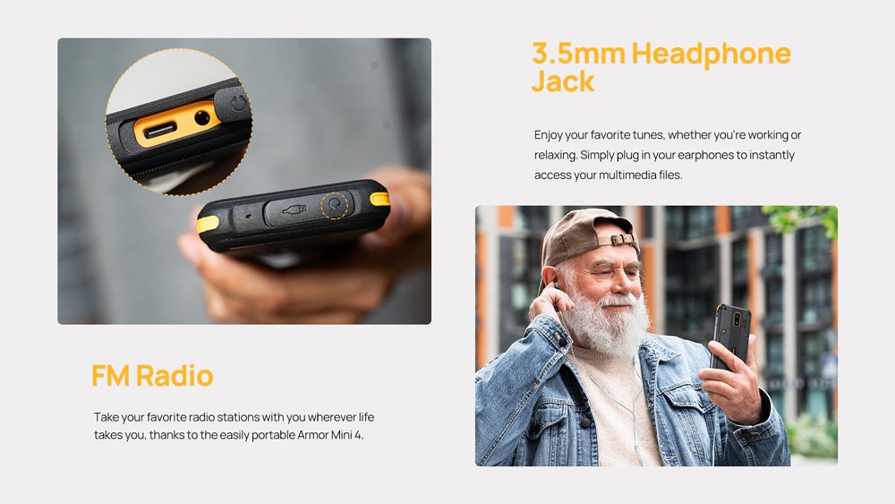 ULEFONE κινητό τηλέφωνο Armor Mini 4, IP68, 2.8", dual SIM, 4G, μαύρο - Image 6