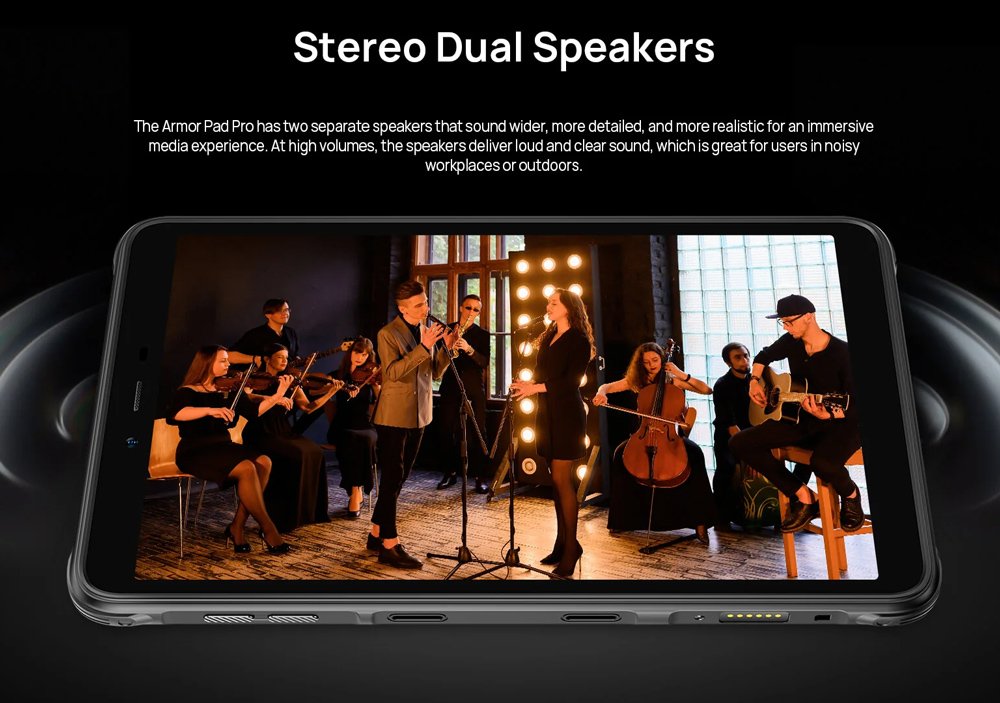 ULEFONE tablet Armor Pad Pro, 8", 8/256GB, 4G, 7650mAh, IP68/IP69K, μαύρο - Image 15