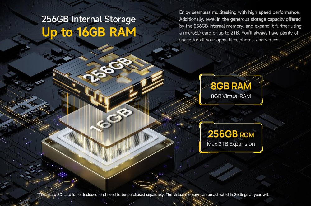 ULEFONE tablet Armor Pad 3 Pro, 10.36", 8/256GB, 33280mAh, 4G, μαύρο - Image 3