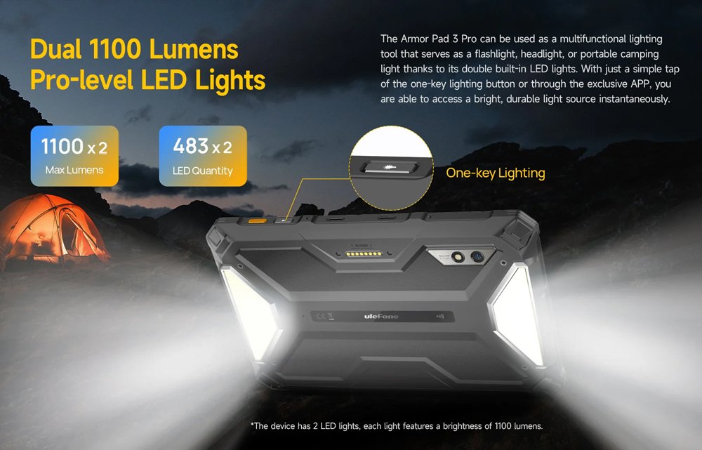 ULEFONE tablet Armor Pad 3 Pro, 10.36", 8/256GB, 33280mAh, 4G, μαύρο - Image 12