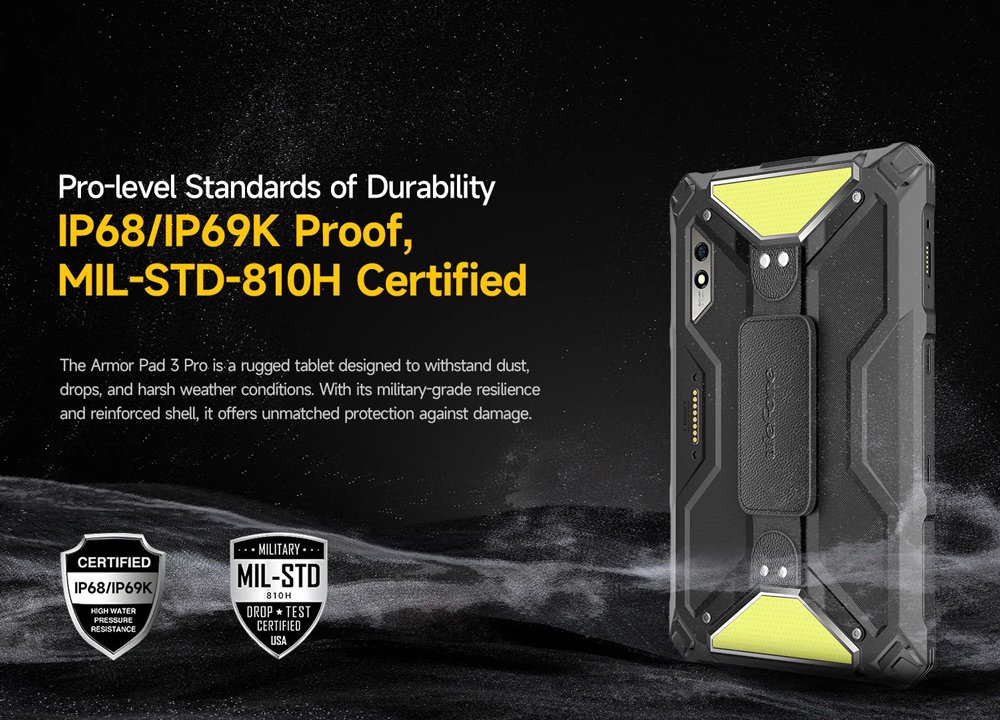 ULEFONE tablet Armor Pad 3 Pro, 10.36", 8/256GB, 33280mAh, 4G, μαύρο - Image 13