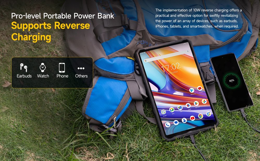 ULEFONE tablet Armor Pad 3 Pro, 10.36", 8/256GB, 33280mAh, 4G, μαύρο - Image 15