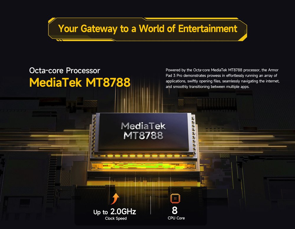 ULEFONE tablet Armor Pad 3 Pro, 10.36", 8/256GB, 33280mAh, 4G, μαύρο - Image 19