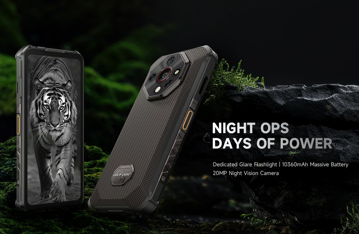 ULEFONE smartphone Armor X16, 6.56", 6/128GB, 10360mAh, IP68/IP69K/MIL-STD-810H, μαύρο - Image 2