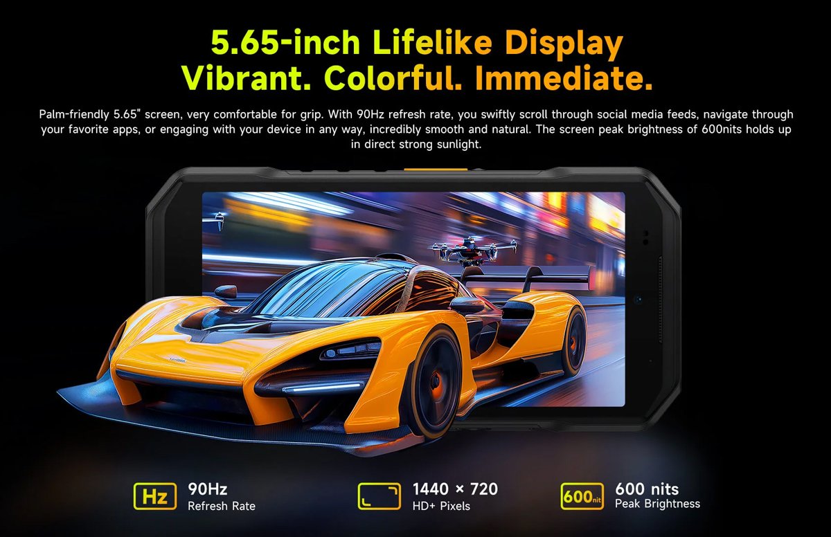 ULEFONE smartphone Armor X32, 5.65", 6/128GB, 5500mAh, IP68/IP69K, μαύρο - Image 7