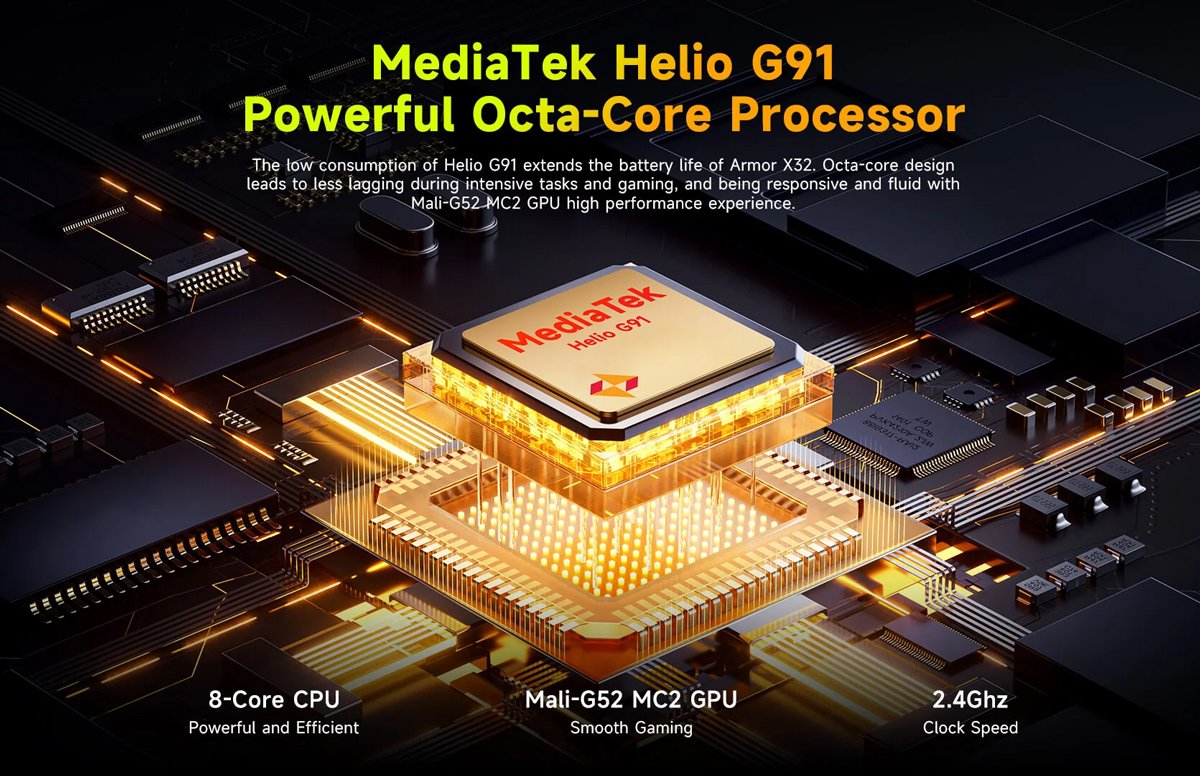 ULEFONE smartphone Armor X32, 5.65", 6/128GB, 5500mAh, IP68/IP69K, μαύρο - Image 13