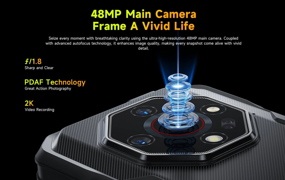 ULEFONE smartphone Armor X32, 5.65", 6/128GB, 5500mAh, IP68/IP69K, μαύρο - Image 15