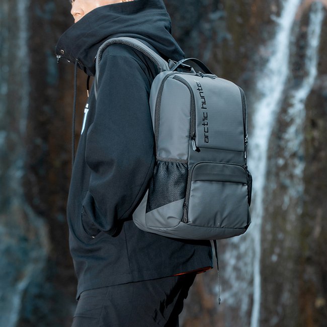 ARCTIC HUNTER τσάντα πλάτης B00532 με θήκη laptop 15.6", USB, 28L, γκρι - Image 6