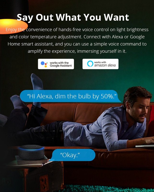 SONOFF Smart λάμπα LED Filament B02-F-A60, Wi-Fi, 7W, E27, 2200K-6500K - Image 8