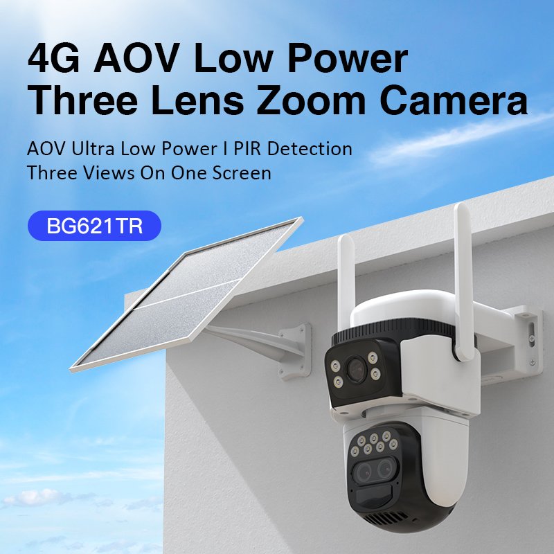 VSTARCAM smart ηλιακή κάμερα BG621TR, triple lens, 3MP, 4G, SD, PTZ, IP66 - Image 2